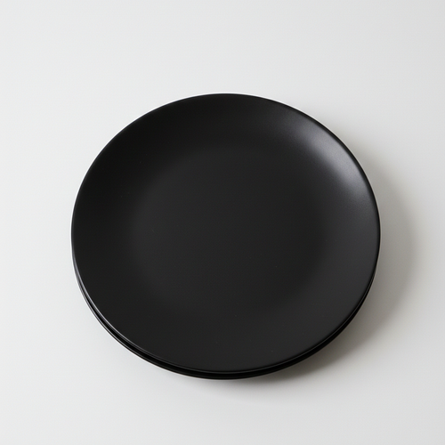 Lot d'assiettes noires mélamine pour vaisselle de vanlife