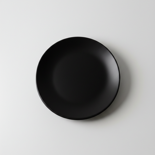 Lot d'assiettes à dessert noires mélamine vanlife