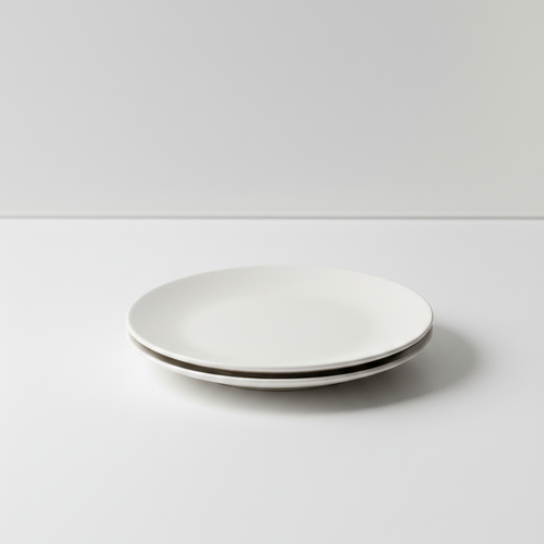 Assiette à dessert blanche mélamine 21cm pour camping-car