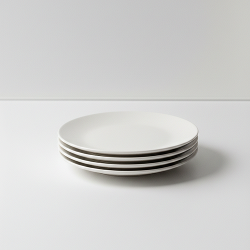 Lot d'assiettes à dessert blanches mélamine vanlife